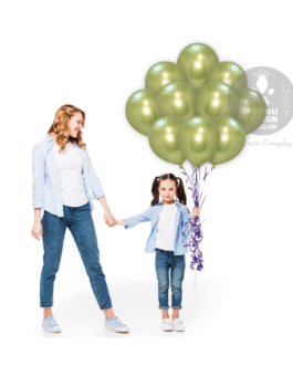 Apple Green Chrome Balloons