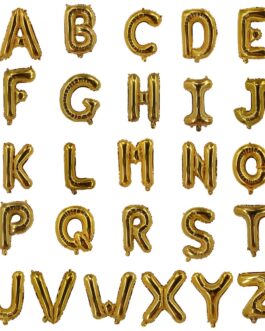 Gold Foil Alphabet Balloons