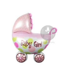 baby girl cart balloon