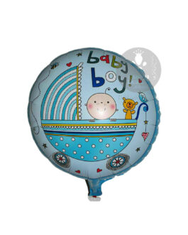 Round Baby Boy Foil Balloon 18″inch