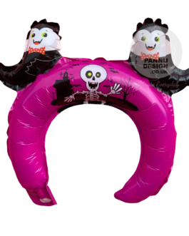 Pink Halloween Head band Foil Balloon