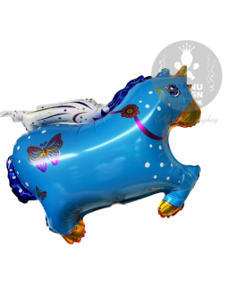 Blue Flying Unicorn Horse Foil Balloon 30″inch