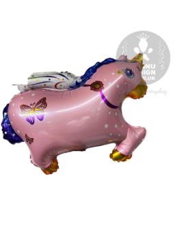 Pink Flying Unicorn Horse Foil Balloon 30″inch