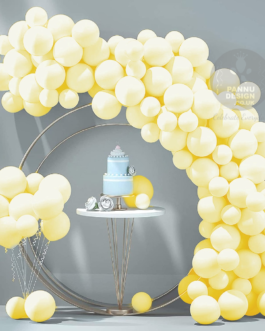 Yellow Pastel Balloons Arch
