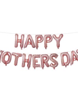 rosegold happy mothers day foil balloon set