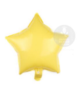 18″ Inch Yellow Pastel Star Birthday Wedding Float With Helium/Air Foil Balloons