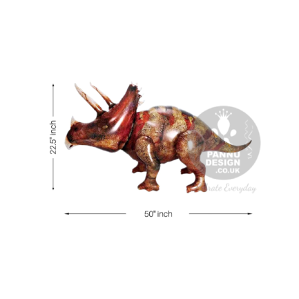 Brown Triceratops Foil Balloon