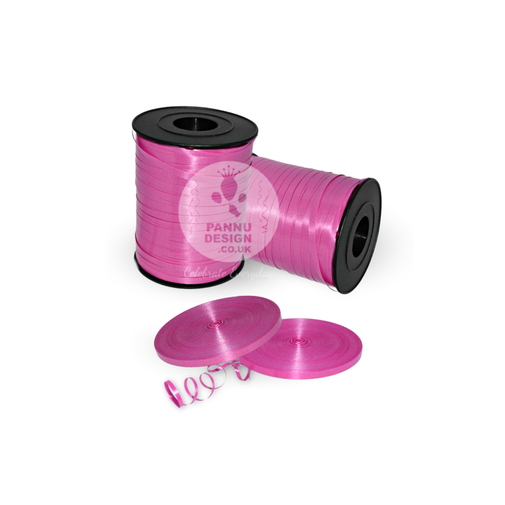 Plain Hot Pink Curling Ribbons - Pannu Design