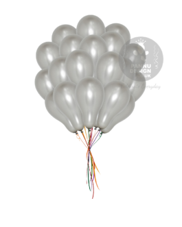 Plain Silver Latex Balloons