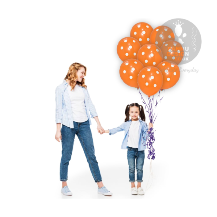 Orange Polka Dots Balloon
