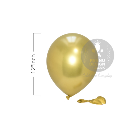 Gold Chrome Balloons Set