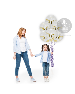 Gold Confetti Balloons 12” inch