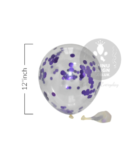 Purple Confetti Balloons 12” inch