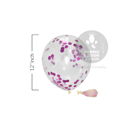 Hot Pink Confetti Balloons