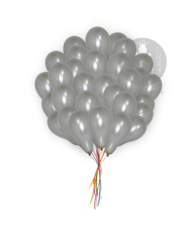 Plain Silver Latex Balloons