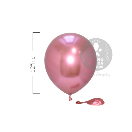 Pink Chrome Balloon Set