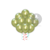 Apple Green Chrome Balloons Set