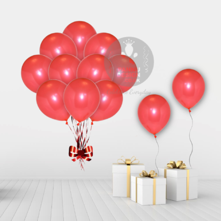 Red Metallic Balloons