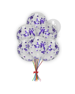 Purple Confetti Balloons 12” inch