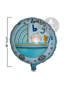 Round Baby Boy Foil Balloon 18″inch