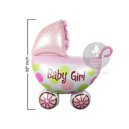 baby girl cart balloon