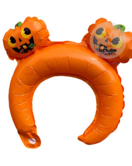 Orange Halloween Head band Foil Balloon