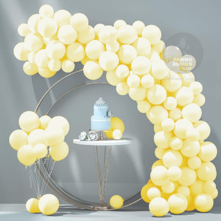 Yellow Pastel Balloons Arch