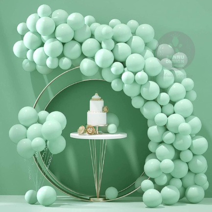 Green Pastel Balloons Arch