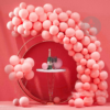 Red Pastel Balloons Arch
