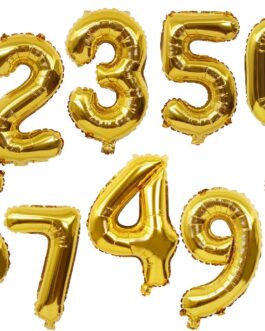 16″ Foil Gold Number Balloons