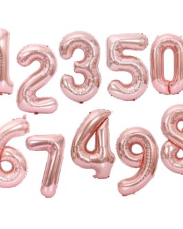 16″ Foil Rose Gold Number Balloons